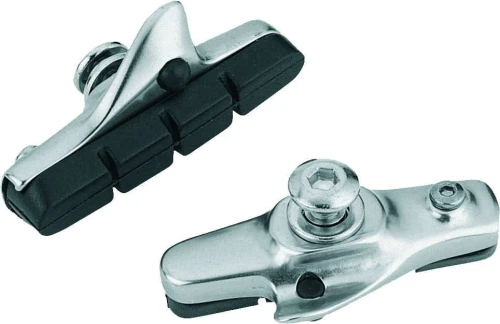 Klocki szosowe AC-300 obud. srebrny połysk, czarne okładziny