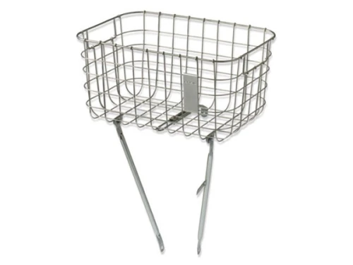 Kosz na przednią oś BASIL ROBIN 26"-28", stalowy silver cloud + zestaw montażowy (NEW)