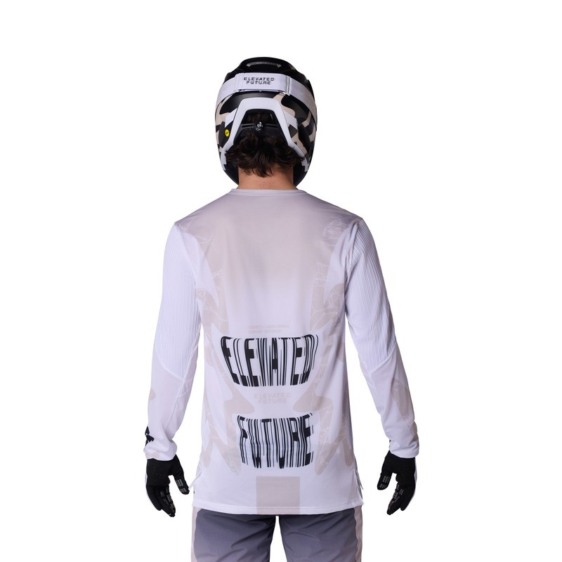 KOSZULKA ROWEROWA Z DŁUGIM RĘKAWEM FOX FLEXAIR DIFFUSE SE WHITE XL