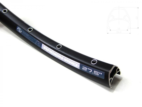 Obręcz AUTHOR RADON PRO 27.5", disc, 32 otwory, czarna