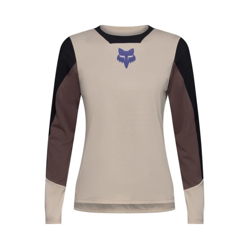 KOSZULKA ROWEROWA Z DŁUGIM RĘKAWEM DAMSKA FOX DEFEND PARK CHALK XL