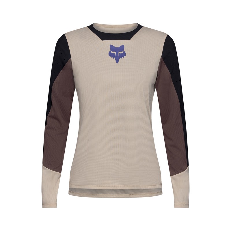 KOSZULKA ROWEROWA Z DŁUGIM RĘKAWEM DAMSKA FOX DEFEND PARK CHALK XL
