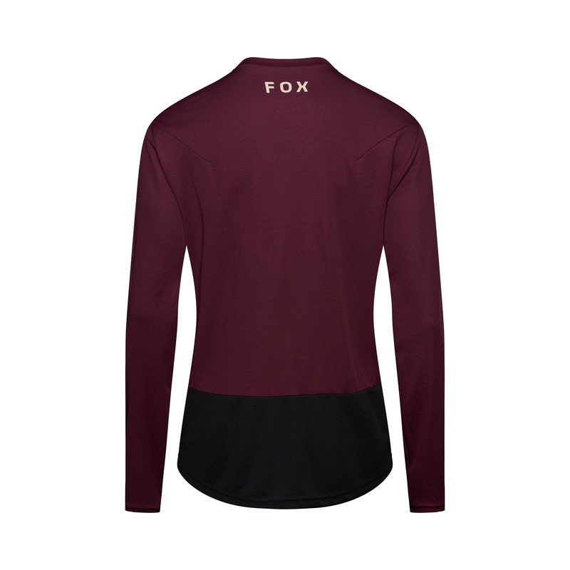 KOSZULKA ROWEROWA Z DŁUGIM RĘKAWEM FOX RANGER HEAD DARK MAROON L