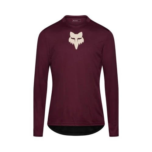 KOSZULKA ROWEROWA Z DŁUGIM RĘKAWEM FOX RANGER HEAD DARK MAROON XL