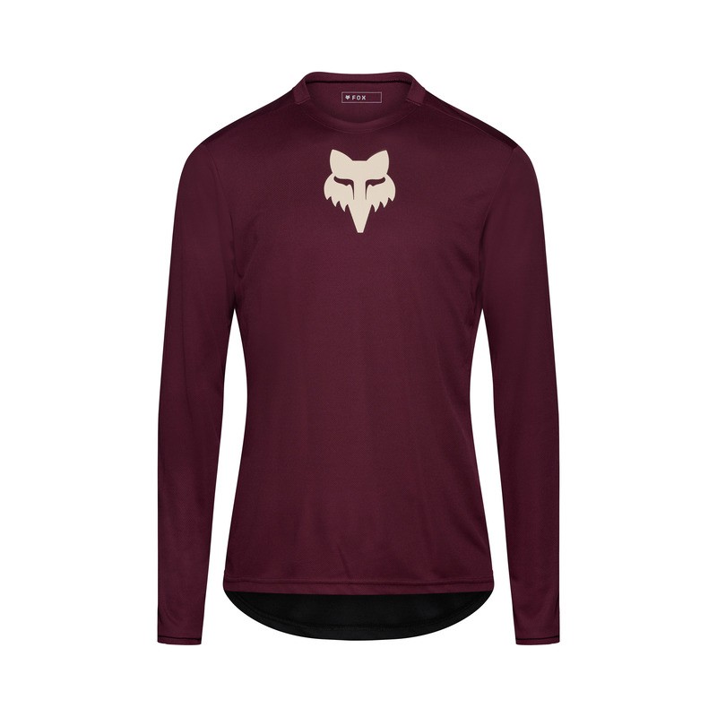 KOSZULKA ROWEROWA Z DŁUGIM RĘKAWEM FOX RANGER HEAD DARK MAROON XL