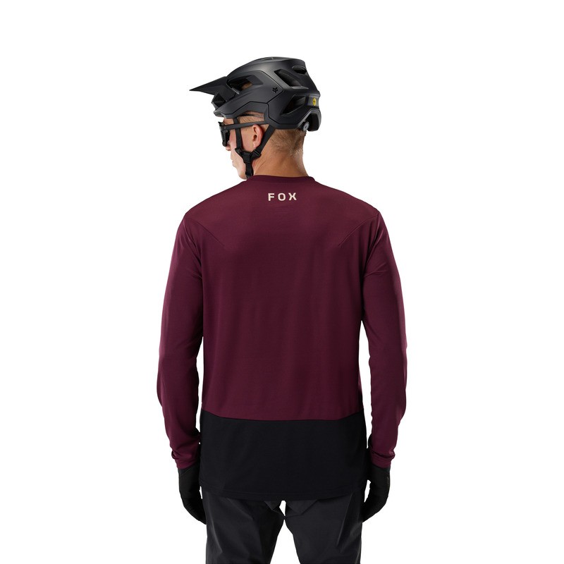 KOSZULKA ROWEROWA Z DŁUGIM RĘKAWEM FOX RANGER HEAD DARK MAROON XL