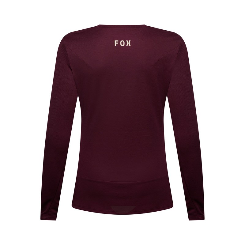 KOSZULKA ROWEROWA Z DŁUGIM RĘKAWEM DAMSKA FOX RANGER HEAD DARK MAROON XL