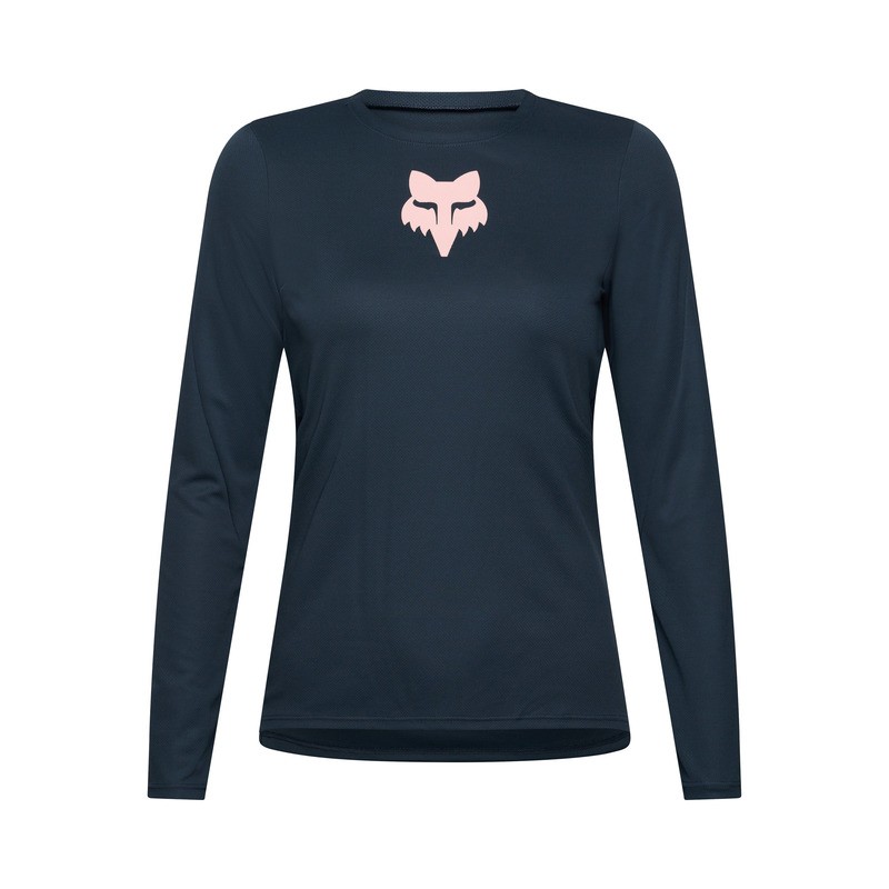 KOSZULKA ROWEROWA Z DŁUGIM RĘKAWEM DAMSKA FOX RANGER HEAD GALAXY BLUE S