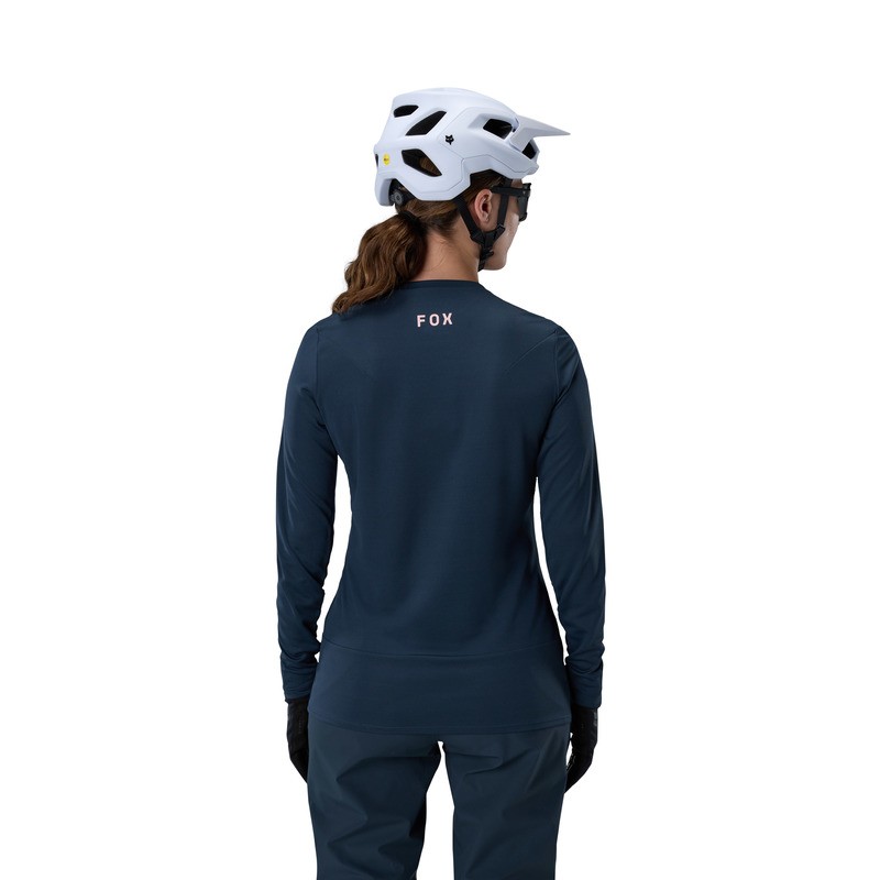 KOSZULKA ROWEROWA Z DŁUGIM RĘKAWEM DAMSKA FOX RANGER HEAD GALAXY BLUE S