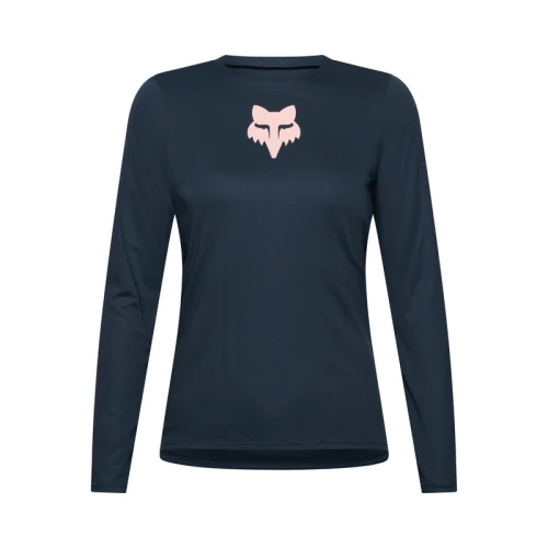 KOSZULKA ROWEROWA Z DŁUGIM RĘKAWEM DAMSKA FOX RANGER HEAD GALAXY BLUE M