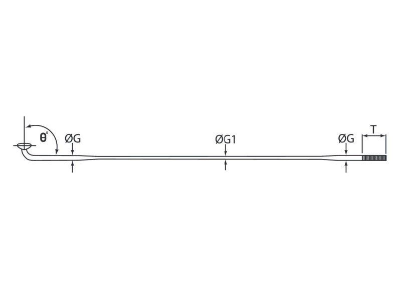 Szprychy CNSPOKE DB454 2.0-1.8-2.0 stal nierdzewna 294mm czarne + nyple 144szt.