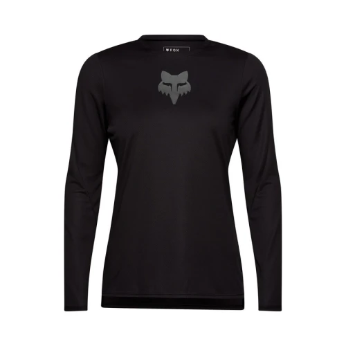 KOSZULKA ROWEROWA Z DŁUGIM RĘKAWEM DAMSKA FOX RANGER HEAD BLACK XL