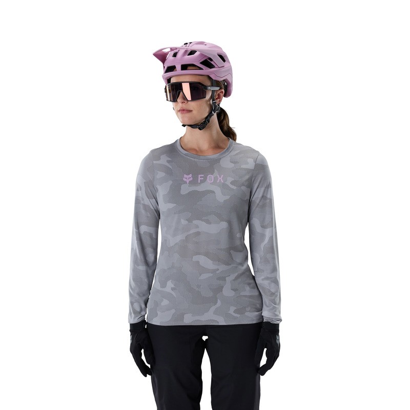 KOSZULKA ROWEROWA Z DŁUGIM RĘKAWEM DAMSKA FOX RANGER TRU DRI LS PEWTER S