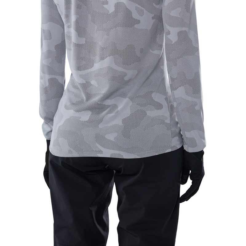 KOSZULKA ROWEROWA Z DŁUGIM RĘKAWEM DAMSKA FOX RANGER TRU DRI LS PEWTER L