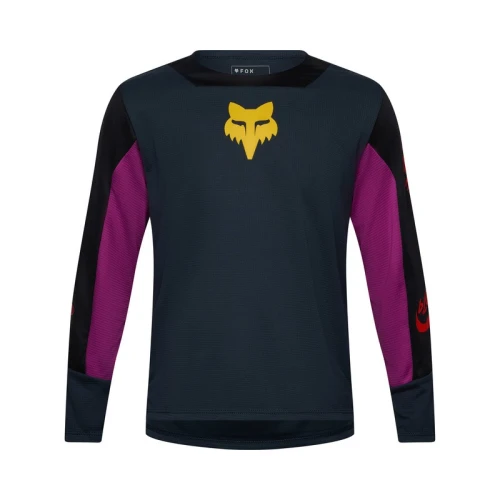 KOSZULKA ROWEROWA Z DŁUGIM RĘKAWEM JUNIOR FOX DEFEND LS CREATION GALAXY BLUE YL