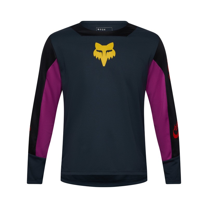 KOSZULKA ROWEROWA Z DŁUGIM RĘKAWEM JUNIOR FOX DEFEND LS CREATION GALAXY BLUE YL