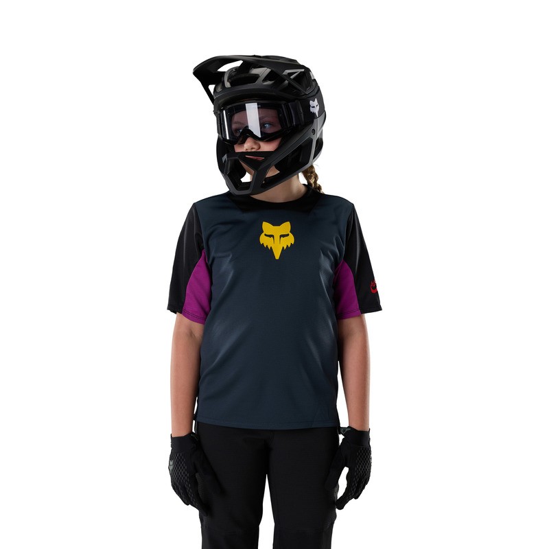 KOSZULKA ROWEROWA JUNIOR FOX DEFEND SS CREATION GALAXY BLUE YM