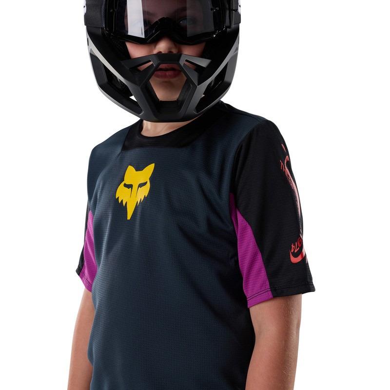 KOSZULKA ROWEROWA JUNIOR FOX DEFEND SS CREATION GALAXY BLUE YM
