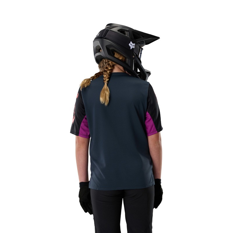 KOSZULKA ROWEROWA JUNIOR FOX DEFEND SS CREATION GALAXY BLUE YXL