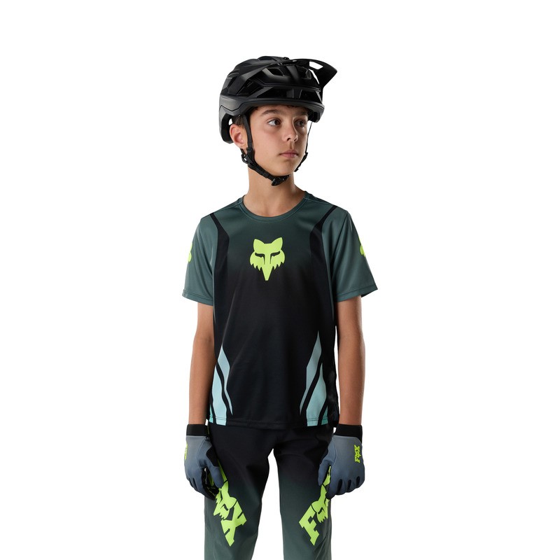 KOSZULKA ROWEROWA JUNIOR FOX RANGER SS FOUNDRY SAGE YL