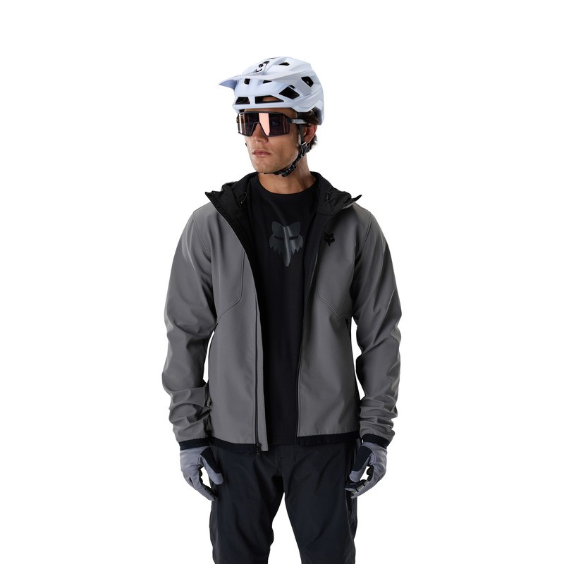 BLUZA ROWEROWA Z KAPTUREM FOX RANGER FIRE HOODIE PEWTER L