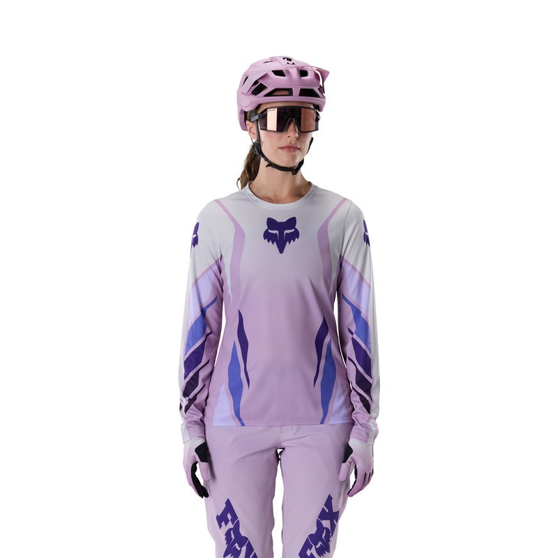 KOSZULKA ROWEROWA Z DŁUGIM RĘKAWEM DAMSKA FOX RANGER LS FOUNDRY LAVENDER DRIFT L