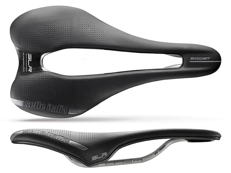 Siodło SELLE ITALIA SLR BOOST TI316 SUPERFLOW S (id match S3), TI 316 Rail, Fibra-Tek, 158g