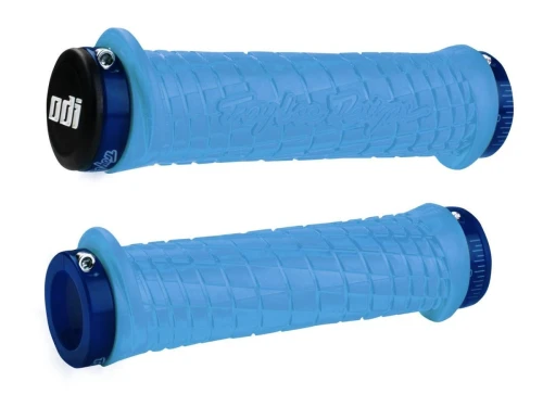 ODI MTB grips Troy Lee Designs Lock-On hellblue, 130mm blue clamps