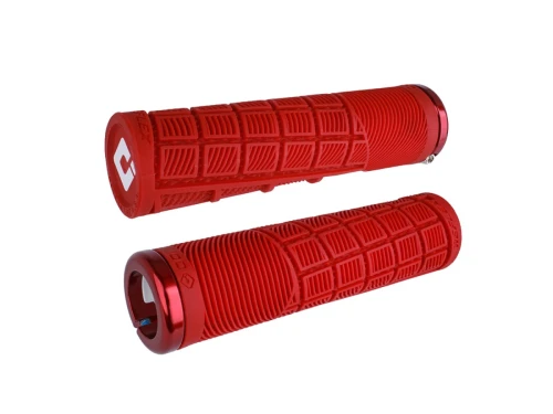 ODI Grips Reflex v2.1 Lock-On red w/ red clamps 135mm