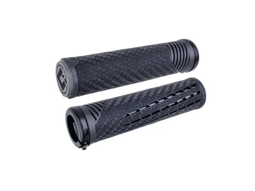 ODI CF Lock-On Grips Pearl Black/Gray with Black Clamp