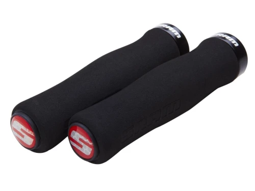 SRAM Locking Grips Contour Foam 129mm Black with Single Black Clamp and End Plug