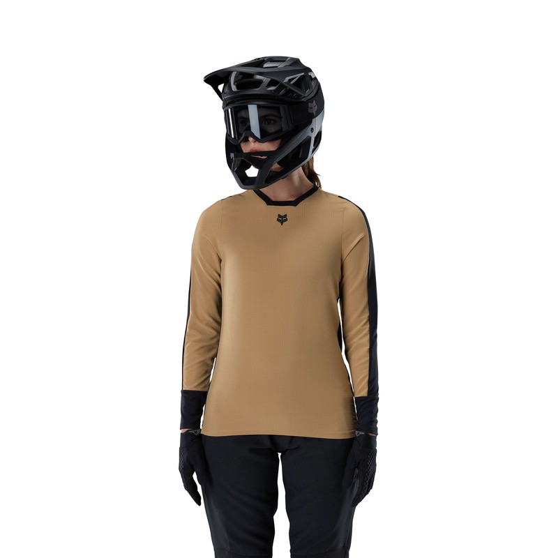 KOSZULKA ROWEROWA Z DŁUGIM RĘKAWEM DAMSKA FOX DEFEND THERMAL BROWN SUGAR XS