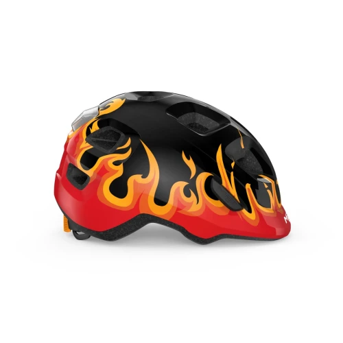 Kask HOORAY MIPS XS black flames gloss; MET