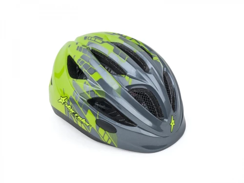 Kask STAR RIDER szaro-zielony(fluo) 46-51cm; AUTHOR
