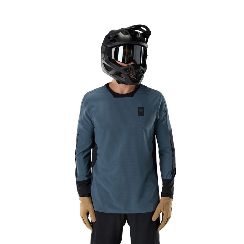 KOSZULKA ROWEROWA Z DŁUGIM RĘKAWEM FOX DEFEND THERMAL DEEP COBALT L