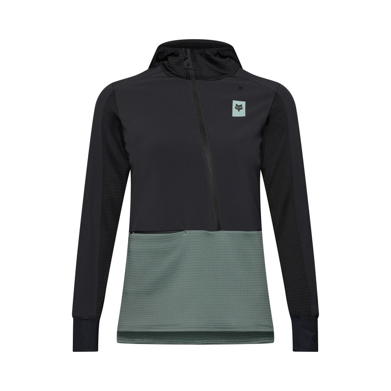 BLUZA ROWEROWA DAMSKA FOX DEFEND THERMAL HOODIE SAGE M