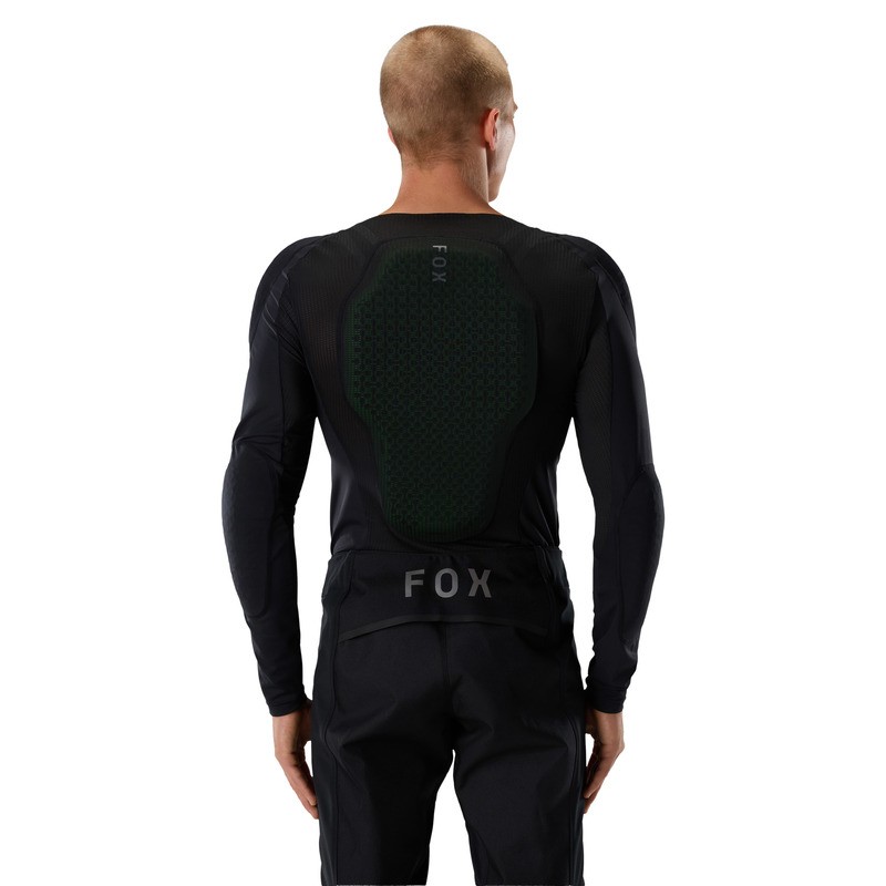 KOSZULKA Z OCHRANIACZAMI Z DŁUGIM RĘKAWEM FOX BASEFRAME PRO LS BLACK M