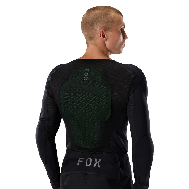 KOSZULKA Z OCHRANIACZAMI Z DŁUGIM RĘKAWEM FOX BASEFRAME PRO LS BLACK M
