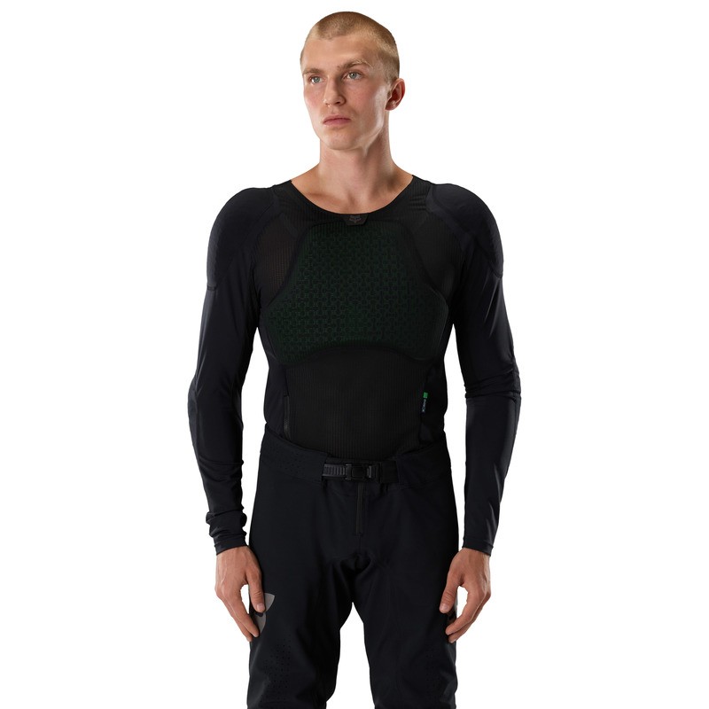 KOSZULKA Z OCHRANIACZAMI Z DŁUGIM RĘKAWEM FOX BASEFRAME PRO LS BLACK XXL
