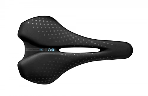 Siodełko SPORTIVE GEL OPEN SMALL 0-30° czarne zamsz