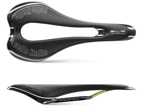 Siodło SELLE ITALIA SLR TEKNO FLOW S (id match - S3) carbon/keramic 7x9, carbon/fibra-tek, 110g carbon (WYPRZEDAŻ 45%)