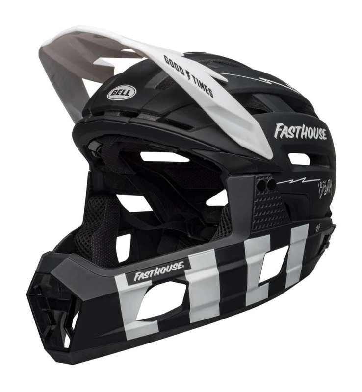 Kask full face BELL SUPER AIR R MIPS SPHERICAL matte black white fasthouse roz. M (55-59 cm) (NEW)