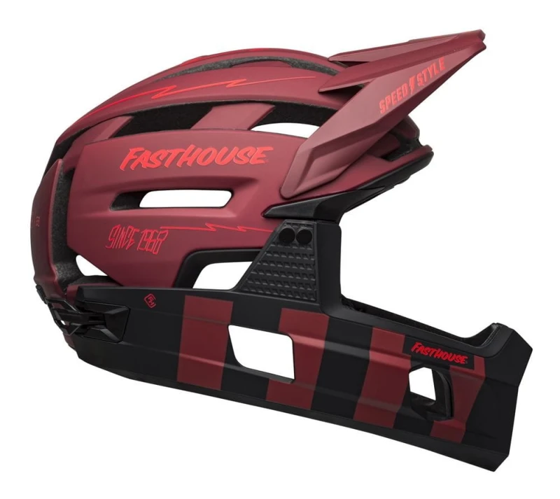 Kask full face BELL SUPER AIR R MIPS SPHERICAL matte red black fasthouse roz. S (51-55 cm) (NEW)