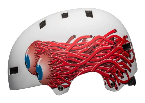 Kask juniorski BELL SPAN matte white eyes roz. XS (49–53 cm)