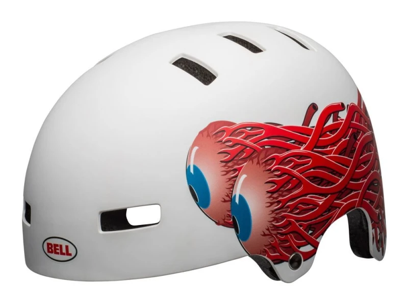 Kask juniorski BELL SPAN matte white eyes roz. XS (49–53 cm) (NEW)