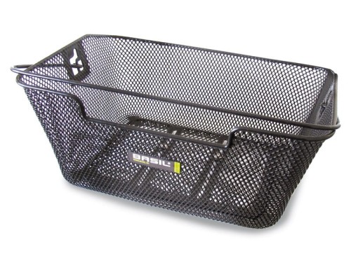 Kosz na tylny bagażnik BASIL CAPRI FLEX + haczyki mocujące Bottom hooks, stalowy czarny (NEW)