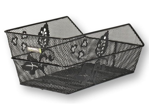 Kosz na tylny bagażnik BASIL CENTO FLOWER + Mounting set for CENTO basket, stalowy czarny (NEW)