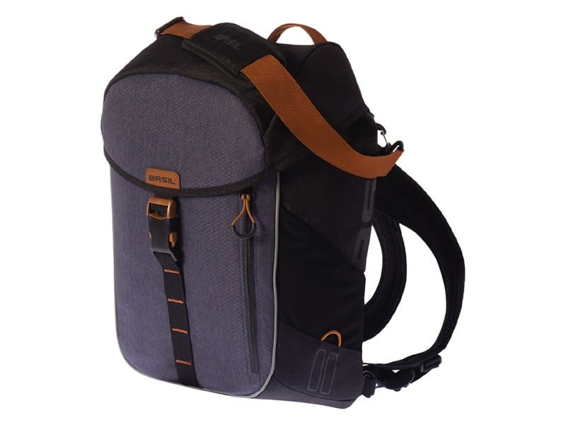 Sakwa turystyczna pojedyncza / plecak  BASIL MILES DAYPACK 14L, mocowanie na haki Hook-On System, wodoodporny poliester, granatowa (NEW)