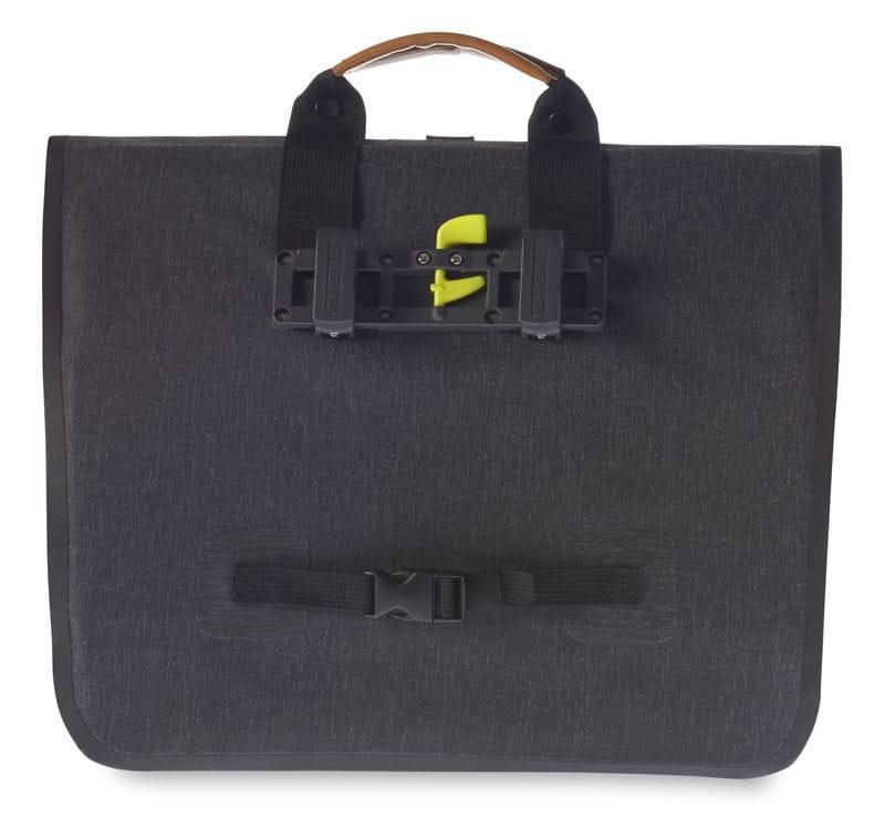 Sakwa miejska pojedyncza BASIL URBAN DRY BUSINESS BAG 20L, mocowanie na haki Hook-On System, wodoodporny poliester, charcoal melee (NEW)