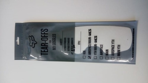 ZRYWKI TEAR-OFF DO GOGLI FOX AIRSPACE/MAIN 2 LAMINOWANE 20PK CLEAR